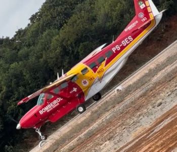 VÍTIMA DE ACIDENTE DE TRABALHO É TRANSFERIDA DE AVIÃO DO HOSPITAL SÃO JOSÉ EM ARCOS PARA BELO HORIZONTE