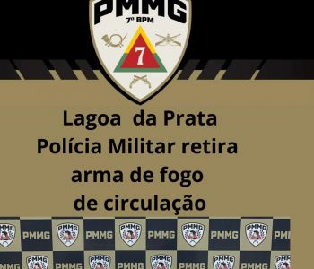 POLÍCIA MILITAR RETIRA ARMA DE FOGO DE CIRCULAÇÃO EM LAGOA DA PRATA