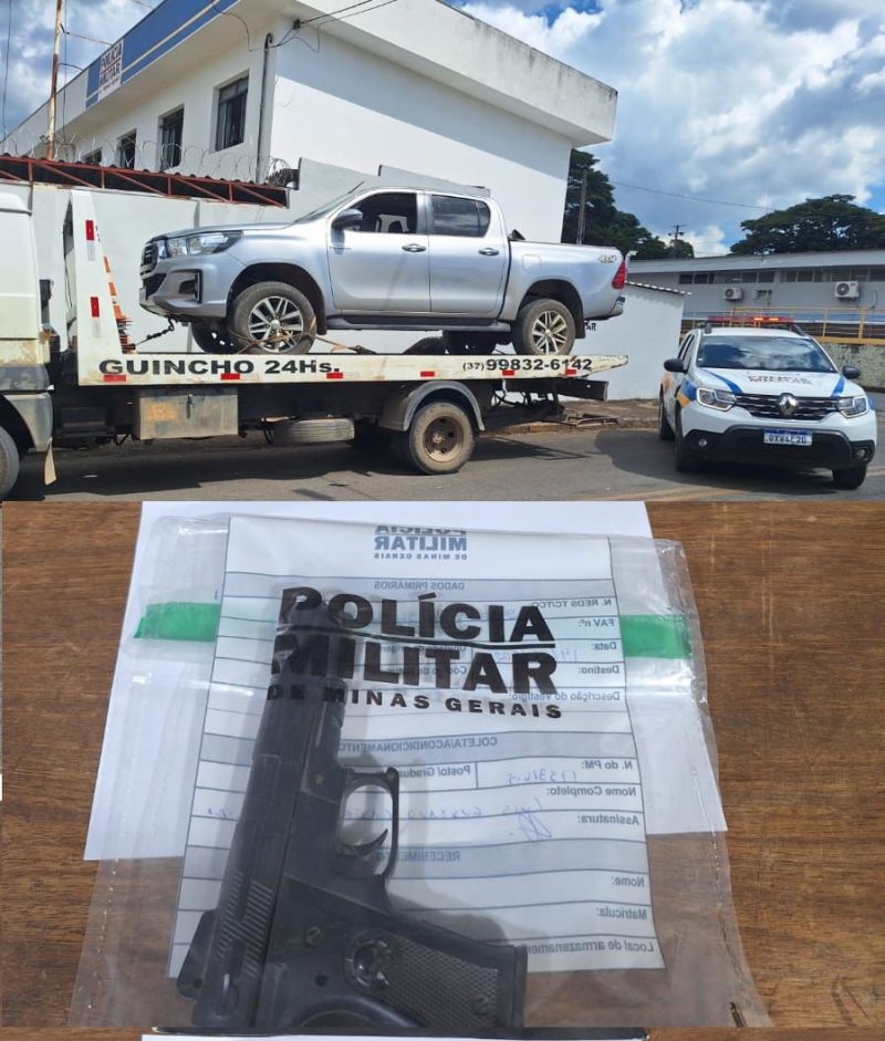 PM RECUPERA CAMINHONETE FURTADA E PRENDE SUSPEITO POR RECEPTAÇÃO NA BR-354