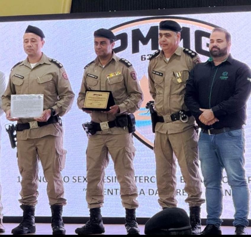 Presidente do Consep de Arcos é homenageado durante evento do 63 BPM de Formiga