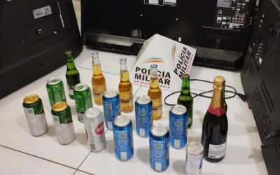 PM recupera televisores e bebidas furtadas na zona rural de Arcos