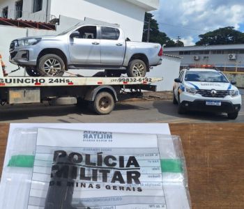 PM RECUPERA CAMINHONETE FURTADA E PRENDE SUSPEITO POR RECEPTAÇÃO NA BR-354